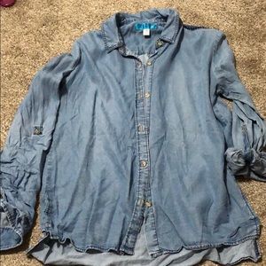 Denim Button down shirt size medium